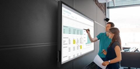 70-inch conference room touchscreen monitor.
